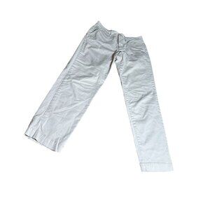 Jones New York Women's Cropped Chino Pants Sz 6 Beige Straight Leg Casual READ